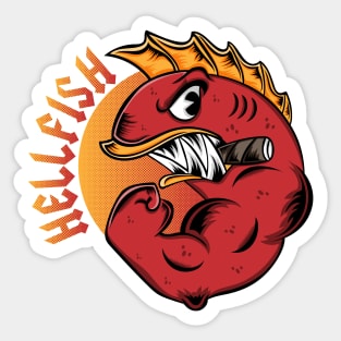 The Hellfish Rock Style Sticker